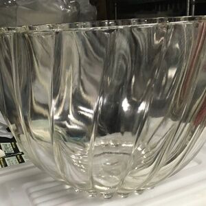 Vintage Hazel-Atlas Colonial Swirl Shell Punch Bowl w/ set of 11 cups